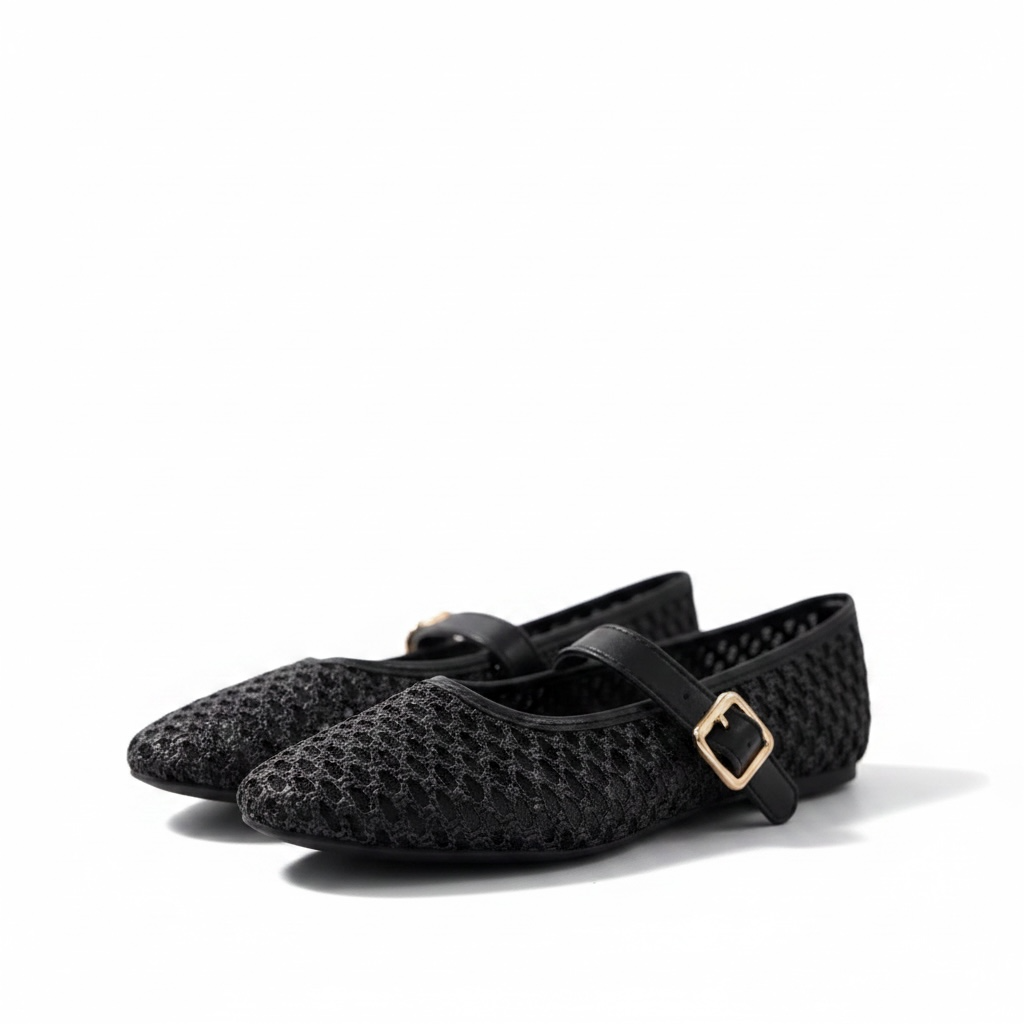Zapatillas Negras de Malla Completa