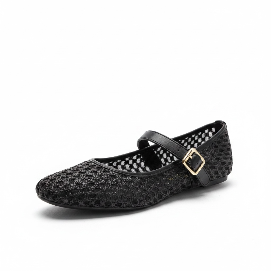 Zapatillas Negras de Malla Completa