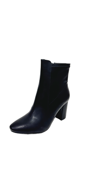 Botin Negro de Vinipiel con Cierre Lateral