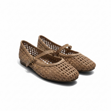 Zapatillas de Malla en Color Nude con Correa