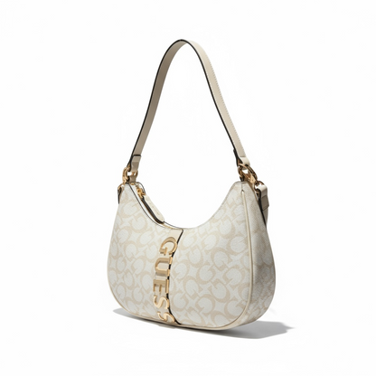 Bolsa Guess Color Cream con Logo Vertical