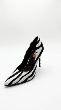 Zapatos de Tacón Estampados Zebra Print