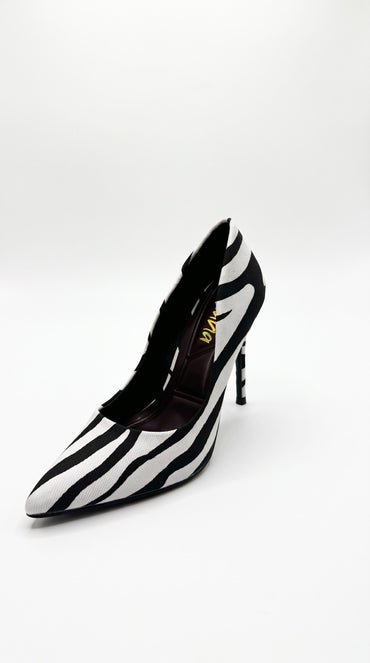 Zapatos de Tacón Estampados Zebra Print