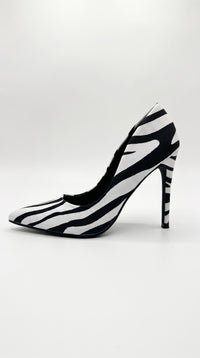 Zapatos de Tacón Estampados Zebra Print