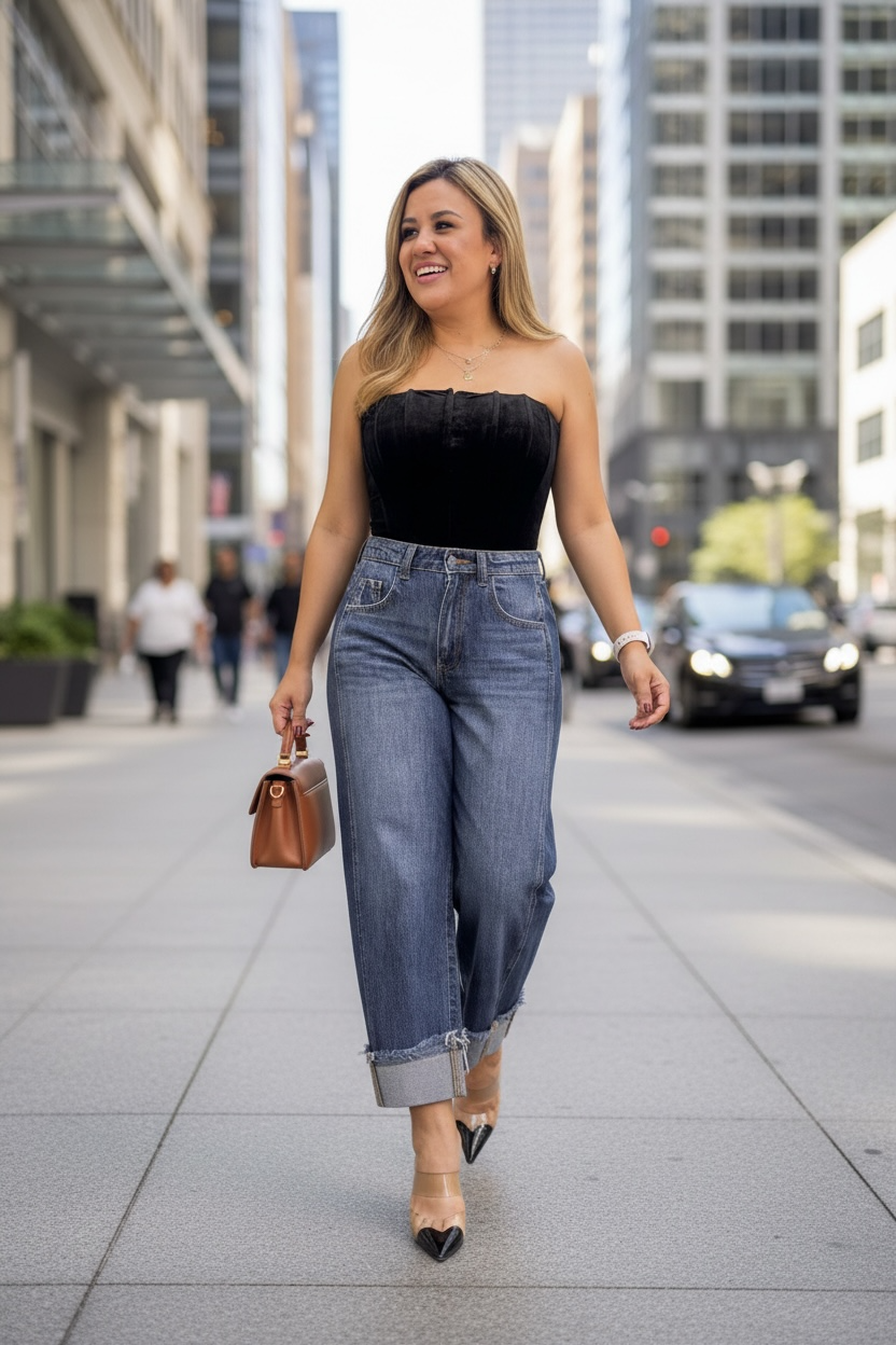 Blusa Corset Negra de Velvet