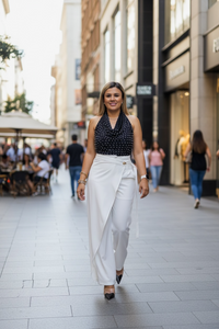 Pantalón Casual Cruzado Blanco