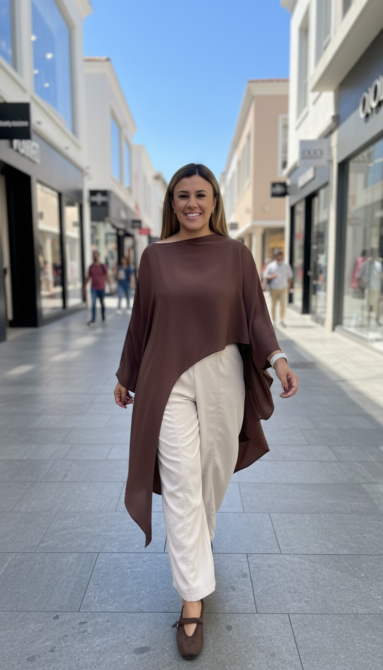 Blusa Capa Color Chocolate