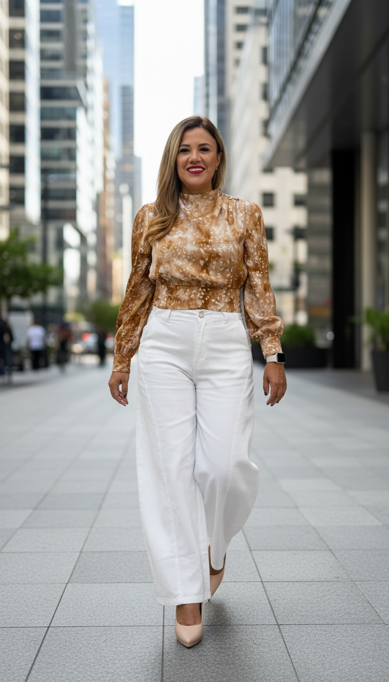 Blusa de Manga Larga Estampado Bambi con Botones Dorados Decorativas