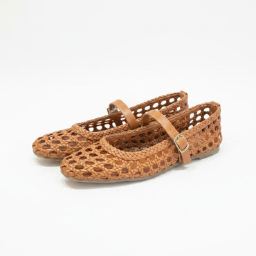 Huaraches Cafés de Piso con Trenzado