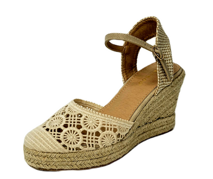 Zapato de Plataforma Tejido Tipo Alpargata
