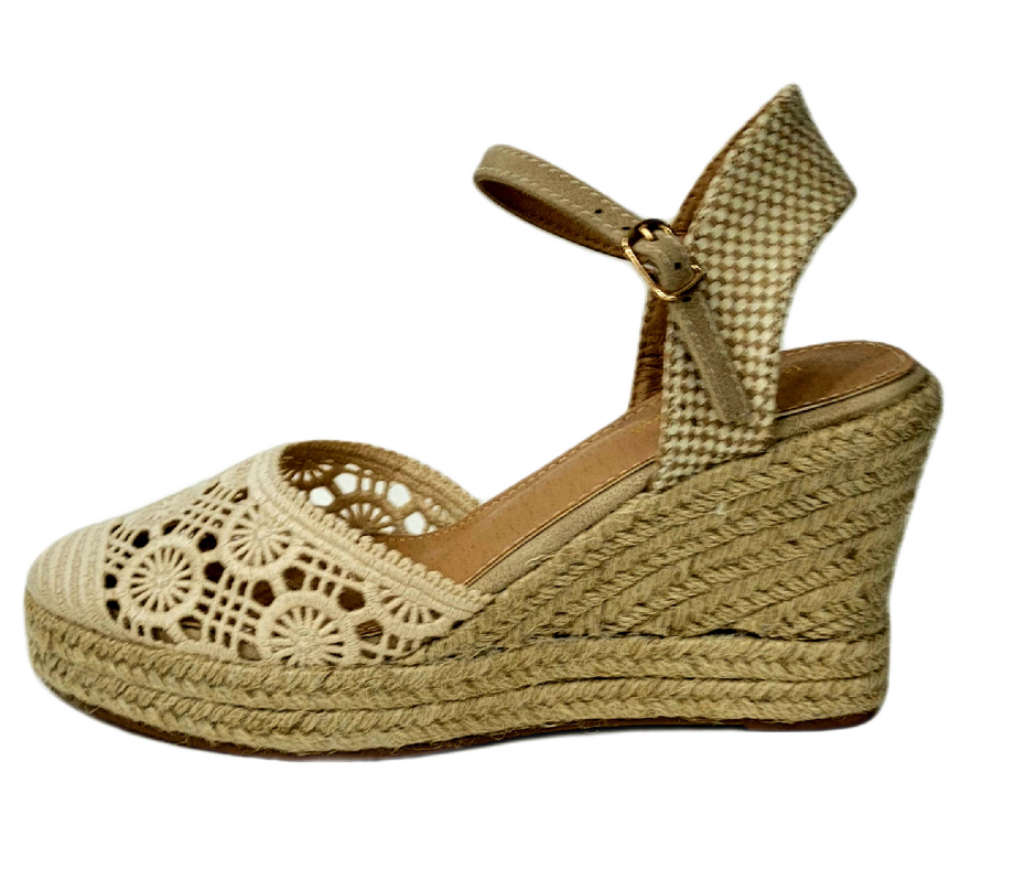 Zapato de Plataforma Tejido Tipo Alpargata